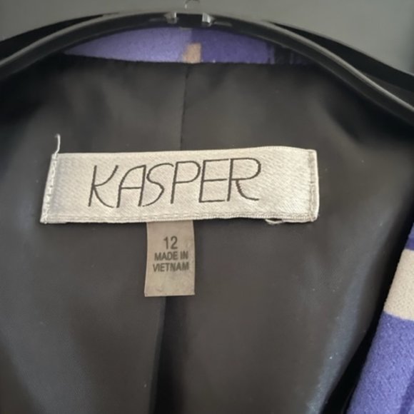 EUC Kasper Black White & Blue Blazer - Picture 4 of 5